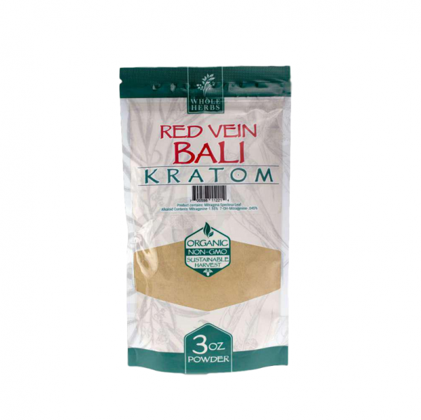 Red Vein Bali Kratom Powder By Whole Herbs