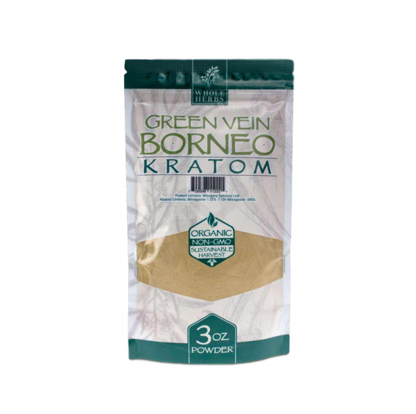 Green Vein Borneo Kratom Powder By Whole Herbs