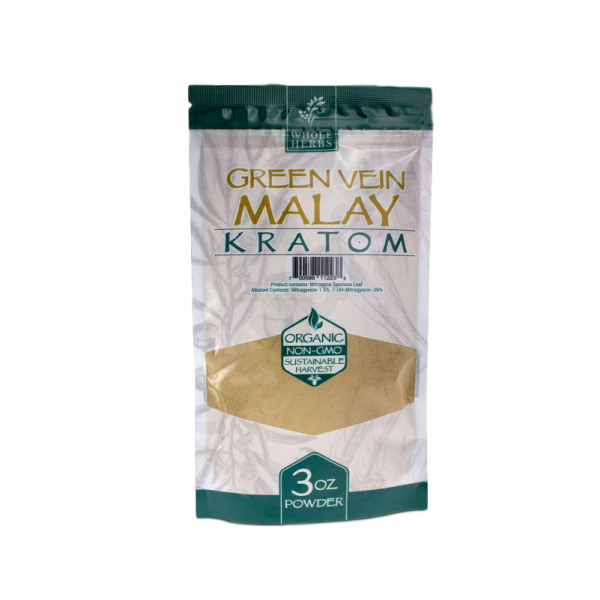 Green Vein Malay Kratom Powder By Whole Herbs