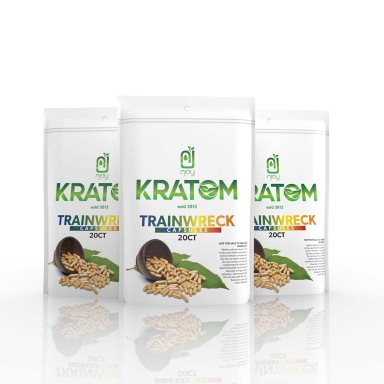 Trainwreck Kratom Capsules by NJOY Kratom Wholesale Distributor