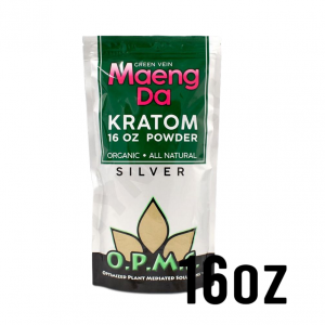 Silver Green Vein Maeng Da Kratom Powder By OPMS