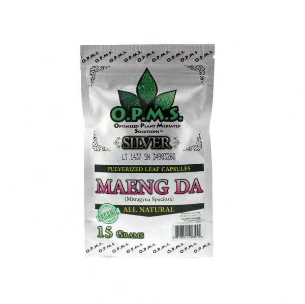 Silver Green Vein Maeng Da Kratom Capsules By OPMS