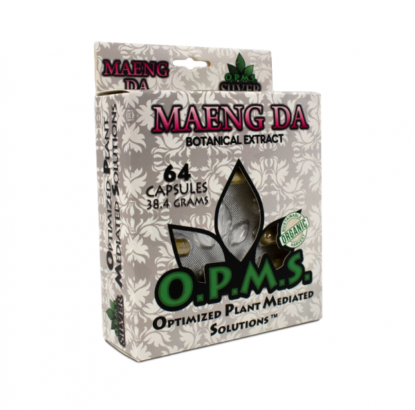 Silver Green Vein Maeng Da Blister Box Capsules By OPMS