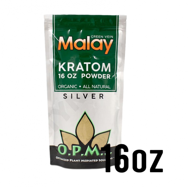 Silver Green Vein Malay Kratom Powder By OPMS
