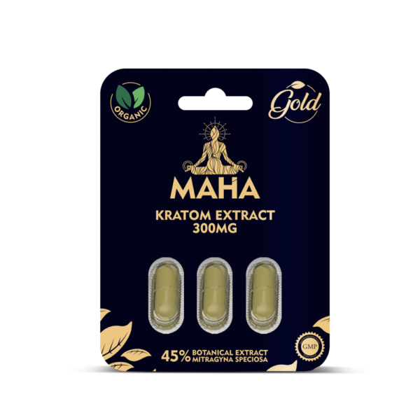 Maha Kratom Gold Extract Capsules