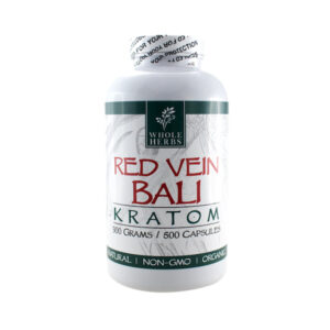 Red Vein Bali Kratom Capsules By Whole Herbs